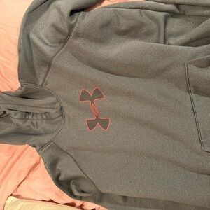 Under Armour Gray Hoodie with Red Logo